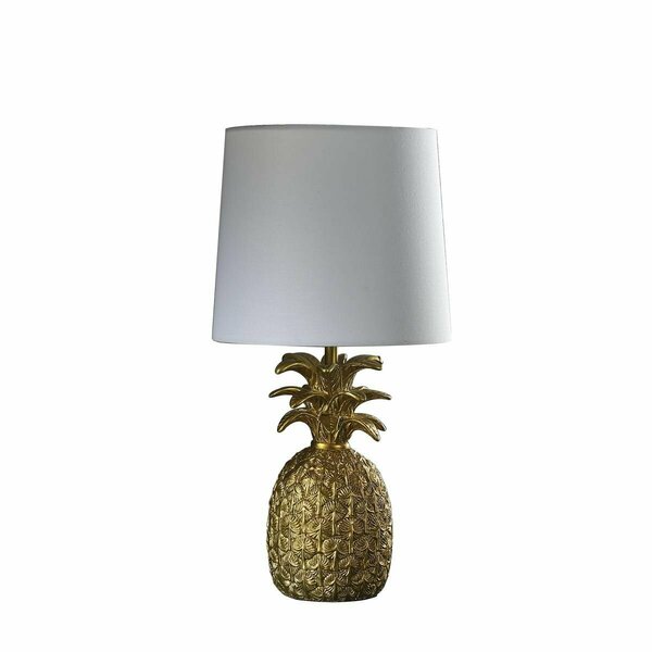 Cling 17 in. Tropical Heahea Pineapple Table Lamp, Golden Brass CL2629592